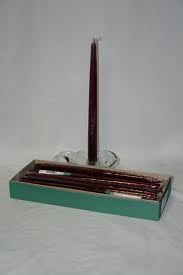 CANDLES 12" TAPER BURGUNDY 12/BOX 